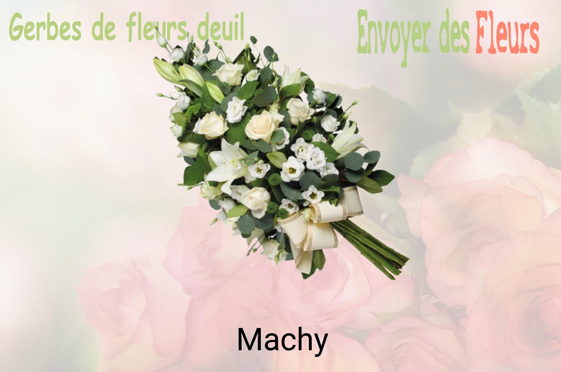 Gerbe de fleurs de deuil livrée à Machy